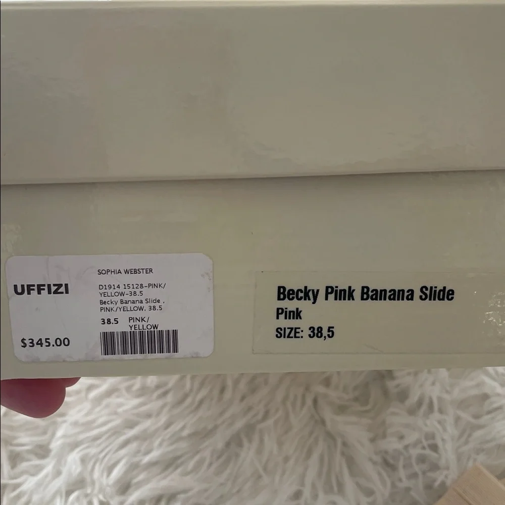 NWT! Sophia Webster Becky Pink Banana Slides. Size 38.5. Includes box. Was $345 - Picture 5 of 5